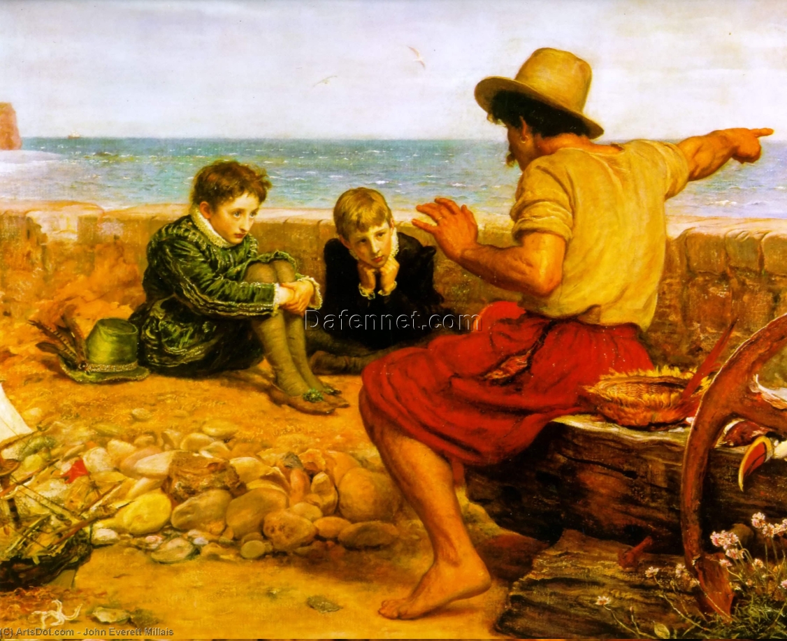 High – Quality Hand – Painted Replica of Millais’ “The Boyhood of Raleigh” – A Timeless Tribute to the Legend, Ideal for Art Enthusiasts and History Buffs