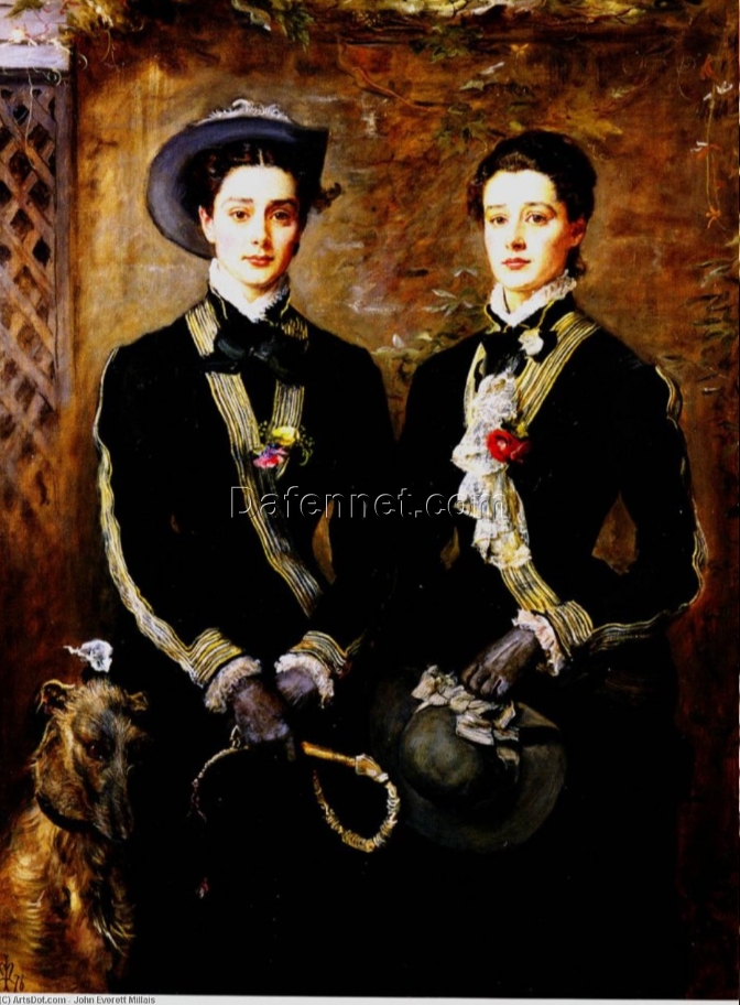 Customizable “Twins (Grace and Kate Hoare)” – Inspired Oil Painting by Millais – Tailored to Your Decor and Personal Aesthetic, Handmade in Dafen Village