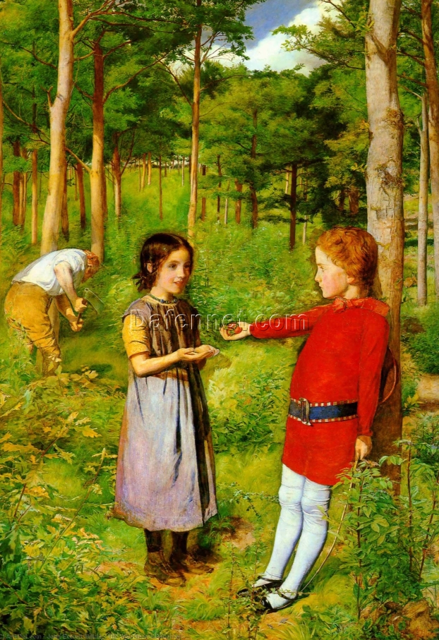 Customizable “The Woodman’s Daughter” – Inspired Oil Painting by Sir John Everett Millais – Tailored to Your Decor and Aesthetic Preferences, Handmade in Dafen Village