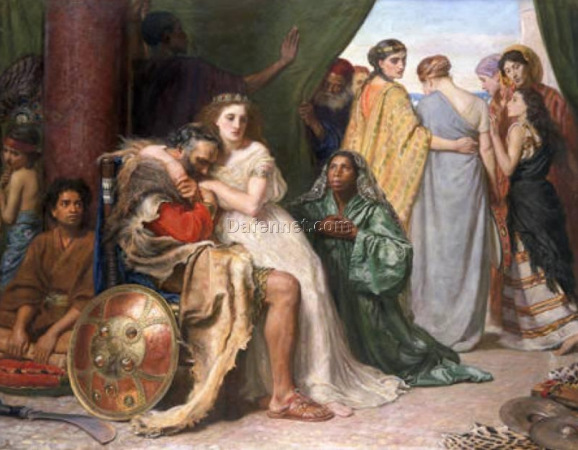 Authentic – Looking Reproduction of Sir John Everett Millais’ “Jephthah” – A Timeless Oil Painting from Dafen Village Celebrating Biblical Art and Storytelling, Perfect for Art Lovers and Collectors