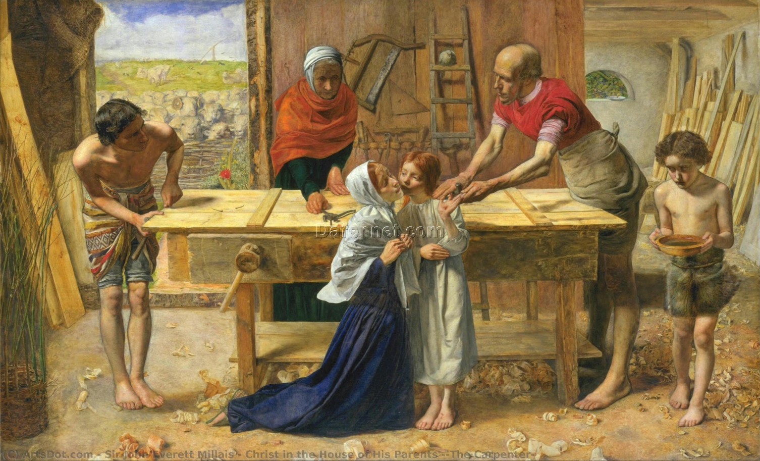 Customizable “Christ in the House of His Parents (The Carpenter)” – Inspired Oil Painting by Sir John Everett Millais – Tailored to Your Decor and Spiritual Vision, Handmade in Dafen Village
