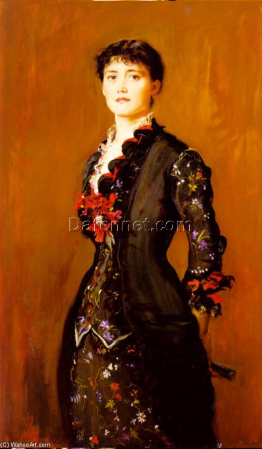 High – Quality Hand – Painted Replica Inspired by Sir John Everett Millais’ Depiction of Louise Jopling – A Charming Portrait Oil Painting from Dafen Village for Art Enthusiasts Searching on Google