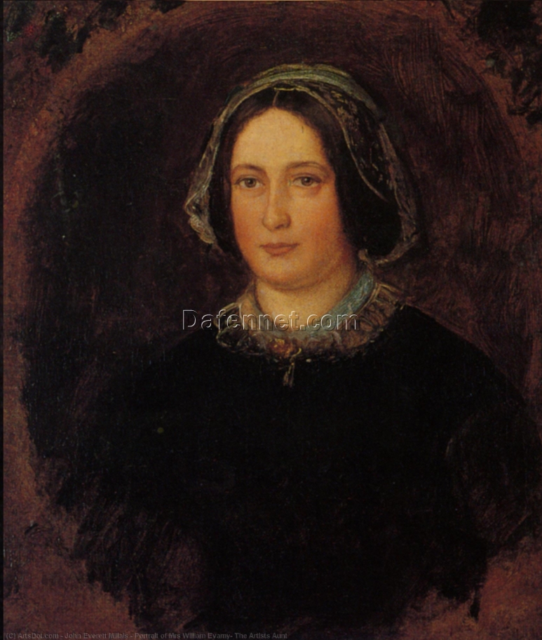 Customizable “Portrait of Mrs William Evamy, The Artists Aunt” – Inspired Oil Painting by Sir John Everett Millais – Tailored to Your Decor and Personal Aesthetic, Handmade in Dafen Village