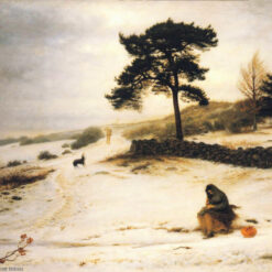 Authentic - Looking Reproduction of Sir John Everett Millais' "Blow, Blow Thou Winter Wind" - A Timeless Oil Painting from Dafen Village Celebrating the Beauty of Winter and Artistic Excellence, Perfect for Art Lovers and Collectors