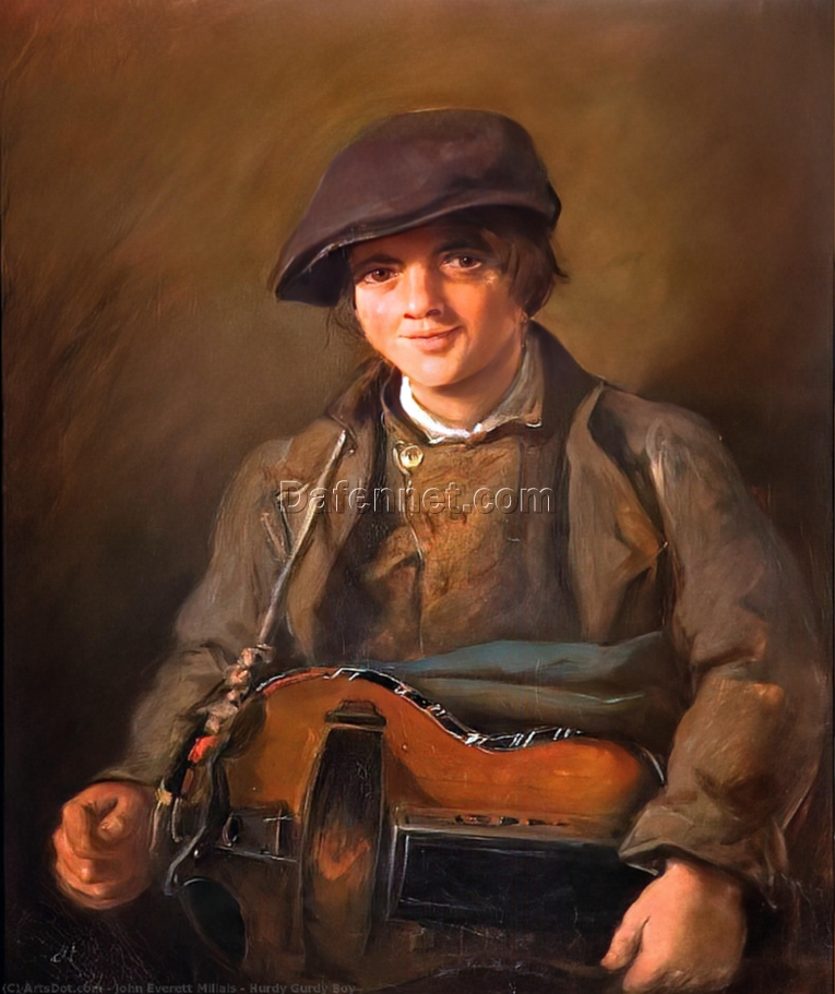 High – Quality Hand – Painted Replica Inspired by Sir John Everett Millais’ “Hurdy Gurdy Boy” – A Vivid and Engaging Oil Painting from Dafen Village for Art Enthusiasts Searching on Google