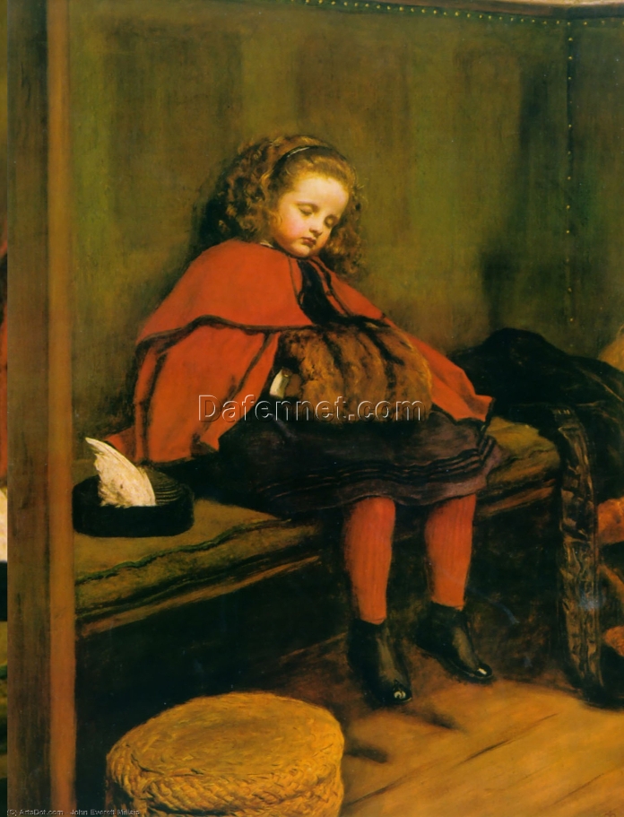 High – Quality Hand – Painted Replica Inspired by Sir John Everett Millais’ “My Second Sermon” – A Profound and Evocative Religious Oil Painting from Dafen Village for Art Enthusiasts and Devotees Searching on Google
