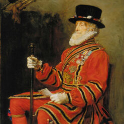 Authentic - Looking Reproduction of Sir John Everett Millais' "The Yeoman of the Guard" - Oil Painting from Dafen Village Celebrating Military Heritage and Artistic Excellence, Sought - after by Art Collectors on Google