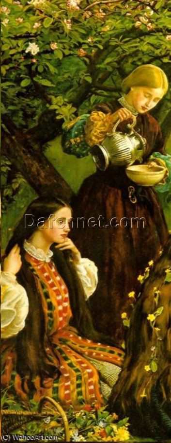 Exquisite Hand – Painted Replica of Sir John Everett Millais’ “Spring detail” – High – Quality Landscape Oil Painting from Dafen Village Studios for Art Lovers Searching for Seasonal Art on Google