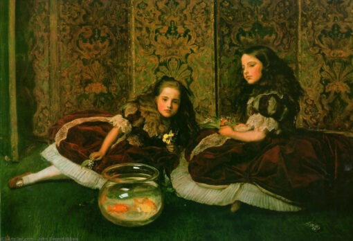 Authentic – Look Reproduction of Sir John Everett Millais’ “Leisure Hours” – Oil Painting from Dafen Village Celebrating Artistic Relaxation and Beauty, Sought – after by Art Collectors on Google