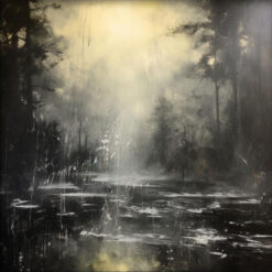 Dafen Village Studio’s Custom 100% Hand - Painted Textured Abstract Oil Painting: Power Emerges from the Darkest Waters for Modern Living Rooms