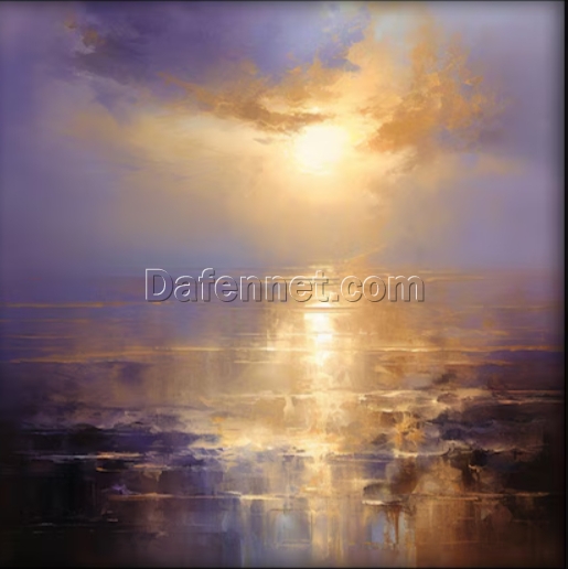 Tailored 100% Hand – Crafted Dafen Village Oil Painting: Abstract Depiction of Mysterious Purple Wall Art with Gold Highlights – Perfect Wall Art for Modern Living Spaces