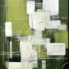 Exclusively Handmade by Dafen Village: Green - Centric Textured Abstract Oil Painting with White Accents for Contemporary Home Wall Decor