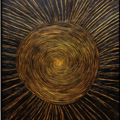 Dafen Village Studio Exclusive! 100% Hand - Painted Textured Abstract Oil: Nighttime Sunlight Illuminating Black, Ideal for Modern Living Rooms
