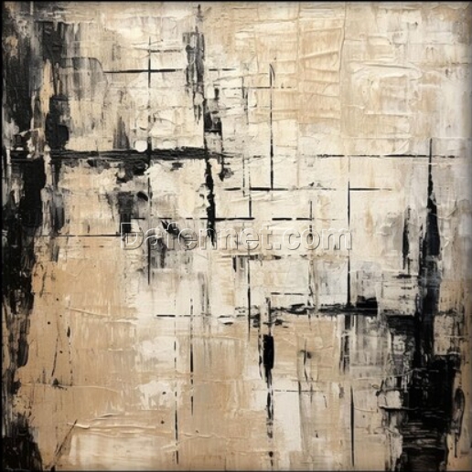 Contemporary 100% Handmade Textured Abstract Oil Art: Perfect Wall Adornment for Modern Spaces