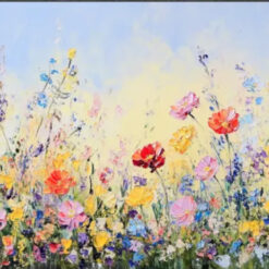 Dafen Village Exclusive! Custom 3D Abstract Floral Canvas: Primitive Textured Art for Spring - Ready Living Rooms