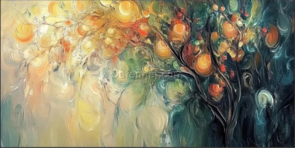 Dafen Village Custom 3D Vibrant Flower Canvas: Primitive Floral Wall Art with Soft Textures
