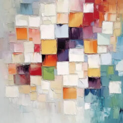 Handmade 3D Abstract Grid Artwork by Dafen Village: Geometric Wall Decor for Modern Interiors