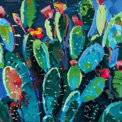 Dafen Village Studio’s Original 3D Wall Art: Customizable Cactus Painting on Canvas as the Perfect Gift
