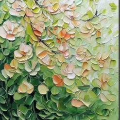 Dafen Village Custom Canvas: Original Floral Oil Painting of Wildflower Meadows with Textured Finish for Wall Decor