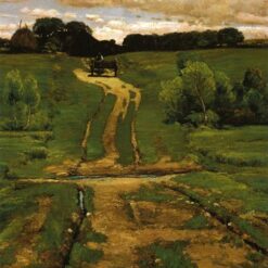 Dafen Village Inspired Reproduction of Childe Hassam's "A Back Road" - High-Quality Impressionist Landscape Oil Painting for Sale, Great for Art Collections and Interior Design