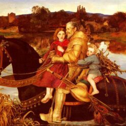 Authentic - Looking Reproduction of John Everett Millais' "A Dream of the Past: Sir Isumbras at the Ford" (1857) - Oil Painting from Dafen Village Celebrating Romanticism and Literary Narrative, Coveted by Art Collectors Searching on Google