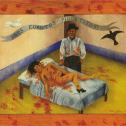 Custom Oil Painting Inspired by Frida Kahlo’s A Few Small Nips (Passionately in Love) – Hand-Painted Naïve Art Reproduction from DaFen Village Studio | Symbolic Mexican Fine Art for Home and Gallery Décor