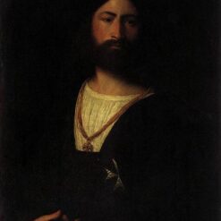 A Knight of Malta Inspired by Titian – High Renaissance Portrait Oil Painting from DaFen Village Studio