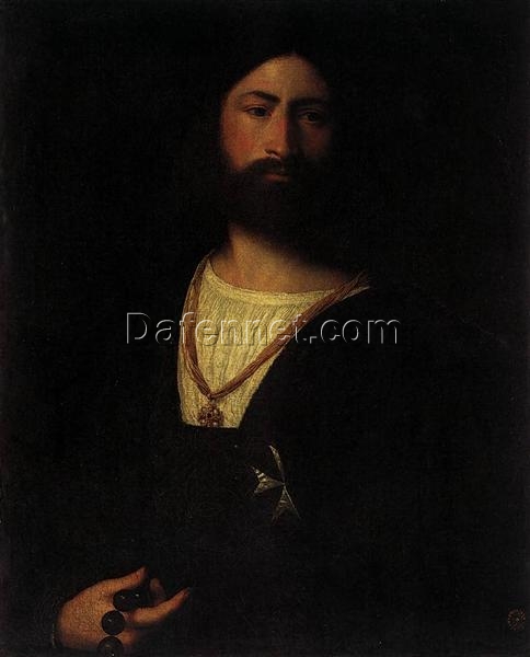 A Knight of Malta Inspired by Titian – High Renaissance Portrait Oil Painting from DaFen Village Studio