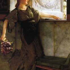 A Love Missile - Inspired by Sir Lawrence Alma - Tadema's 1878 Romantic Portrait Oil Painting, Hand - painted Replica from Dafen Village with Exact 69.2 x 45.7 cm Dimensions for Art Collectors