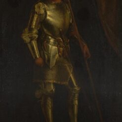 High - Quality Replica Inspired by Giorgione's 'A Man in Armour' - High Renaissance Portrait Oil on Wood by Dafen Village Studio