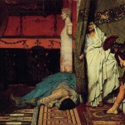 Exquisitely Hand - Painted Oil on Canvas Inspired by Sir Lawrence Alma - Tadema's 'A Roman Emperor Claudius' (1871) - A Majestic Romantic History Painting Replica by Dafen Village Artists for Art Connoisseurs and History Buffs