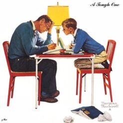 Authentic - Looking "A Tough One" Inspired by Norman Rockwell's 1962 Creation - Dafen Village Artisanry