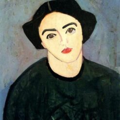 Custom - Sized Expressionist Portrait of Madame Derain in Green Inspired by Andre Derain's 1907 Masterpiece, Handmade in Dafen Village