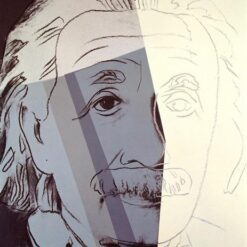 Customizable Andy Warhol Style 'Albert Einstein' 1980 Pop Art Portrait Print - Make It Your Own