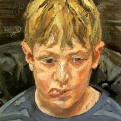 Authentic - Looking Reproduction of Lucian Freud's 'Albie' - Handmade Expressionist Portrait Oil Painting from Dafen Village Artisans