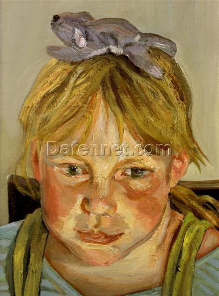 High – Quality Replica of Lucian Freud’s 1999 ‘Alice and Okie’ – Expressionist Portrait Oil Painting