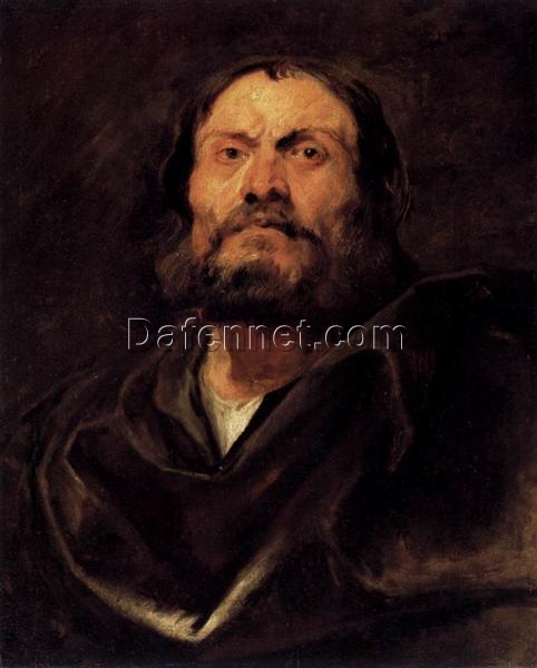 Unique Wall Art: Dafen Village’s Artistic Rendition INSPIRED BY “An Apostle” by Anthony van Dyck in Baroque Style for Interior Transformation