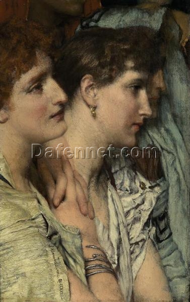 Customizable Oil Portrait Inspired by Alma-Tadema’s “An Audience” – Handmade in Dafen Village
