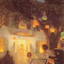 Dafen Village Presents: Inspired by 1920 Norman Rockwell's 'And the Symbol of Welcome is Light' - Regionalism Oil Canvas Artwork