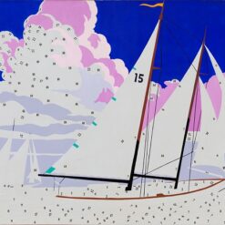 High - Quality 'Do It Yourself (Sailboats)' Style Pop Art and Conceptual Landscape Oil Painting Replica - After Andy Warhol's 1962 Original, from Dafen Village Artisans