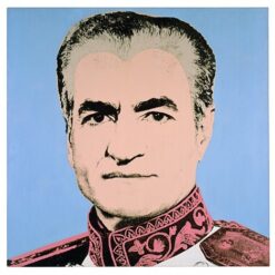 Customizable Andy Warhol-Style Portrait of Mohammad Reza Shah Pahlavi (Shah of Iran) 1978 - Personalized Pop Art on Canvas
