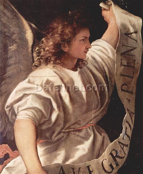 Angel Inspired by Titian – High Renaissance Religious Oil Painting from DaFen Village Studio