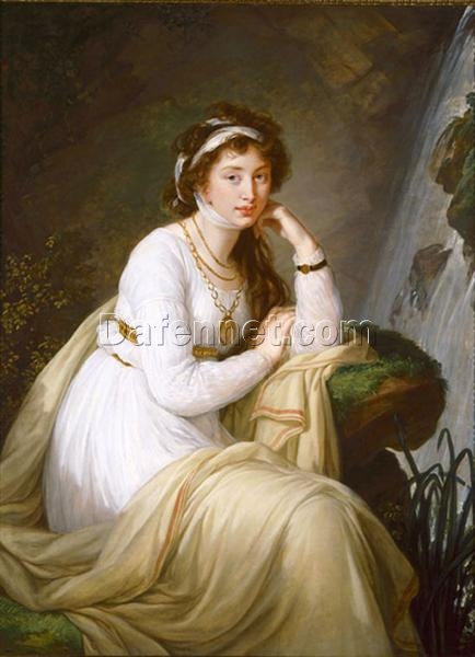 Oil Painting: Anna Ivanovna Tolstaya INSPIRED BY Vigée Le Brun’s 1796 Rococo Masterpiece