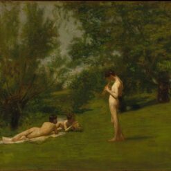 Dafen Village Inspired Reproduction of Thomas Eakins' "Arcadia" (1883) - High-Quality Realist Mythological Oil Painting for Sale, Great for Art Collections and Interior Designers Seeking Timeless Scenes