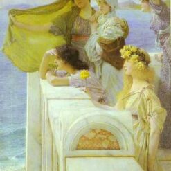 Hand - Painted Oil Painting on Canvas Inspired by Alma - Tadema's At Aphrodite's Cradle - Direct from Dafen Village Studio