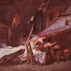 Dafen Village Hand-Painted “At the stove” INSPIRED BY Jean-Honore Fragonard's Rococo Genre Oil Canvas for Art Lovers' Home Decor
