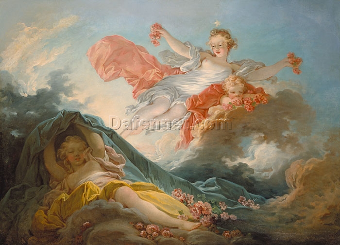 Dafen Village Hand – Painted “Aurora Triumphing over Night” Inspired Rococo Oil Masterpiece​