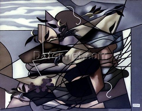 Autumn” – Bold Abstract Oil Painting by Tamara de Lempicka