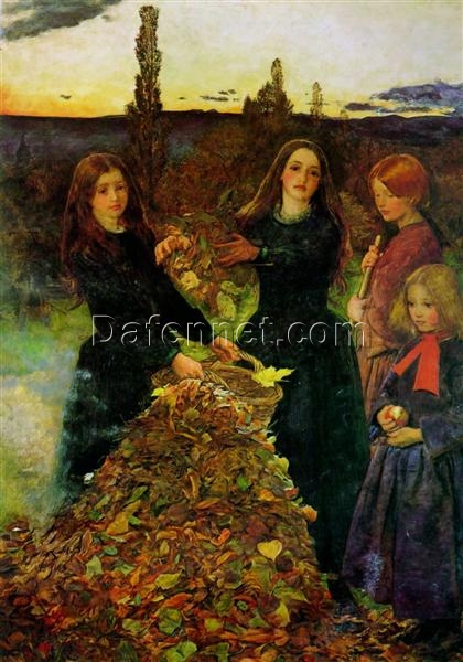 Enchanting Handmade Replica of John Everett Millais’ “Autumn Leaves” (1855 – 1856) – Premium Romantic Genre Oil Painting from Dafen Village for Art Connoisseurs Searching for Seasonal Art Treasures on Google