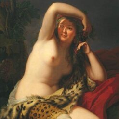 Dafen Village-Crafted Neoclassical and Rococo-Style Oil Portrait on Panel of Bacchante from 1785